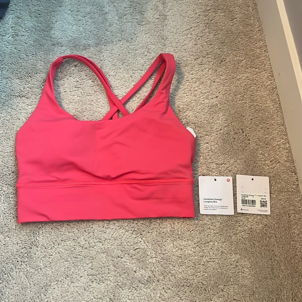 lululemon Energy Longline Bra
Medium Support, B–D Cups glaze pink size 4
